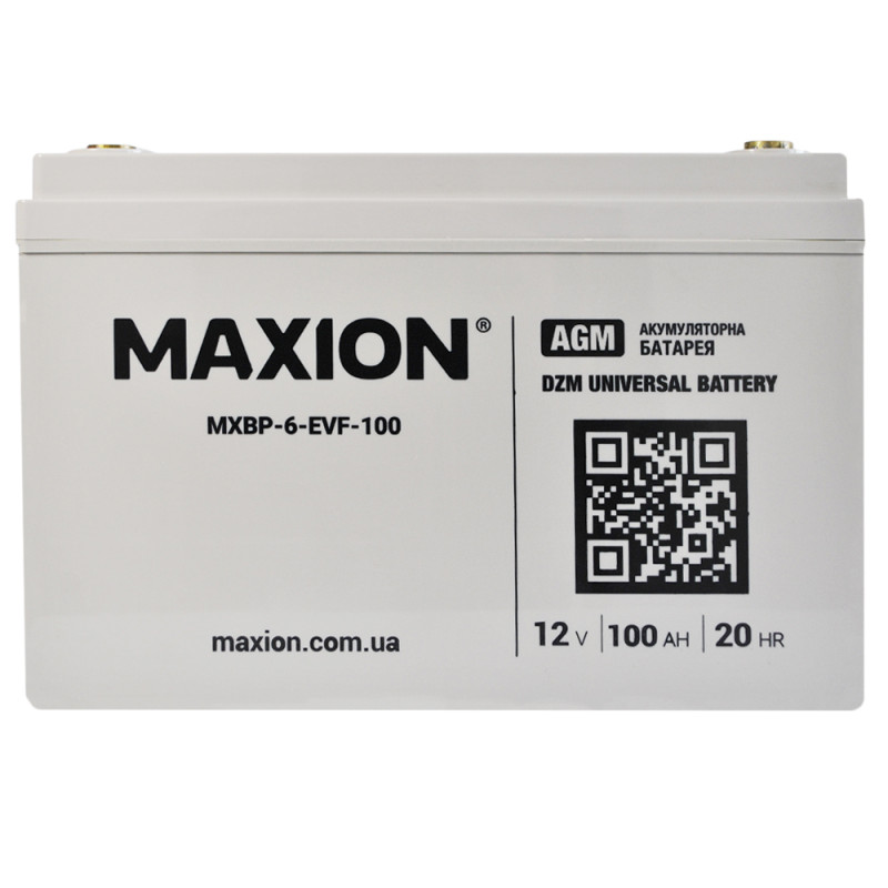 Акумулятор тяговий MAXION MXBT-6-EVF-100 (12V, 100Ah, +/-)