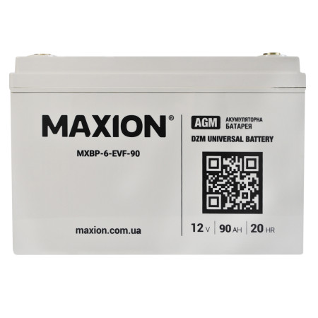 Акумулятор тяговий MAXION MXBT-6-EVF-90 (12V, 90Ah, +/-)
