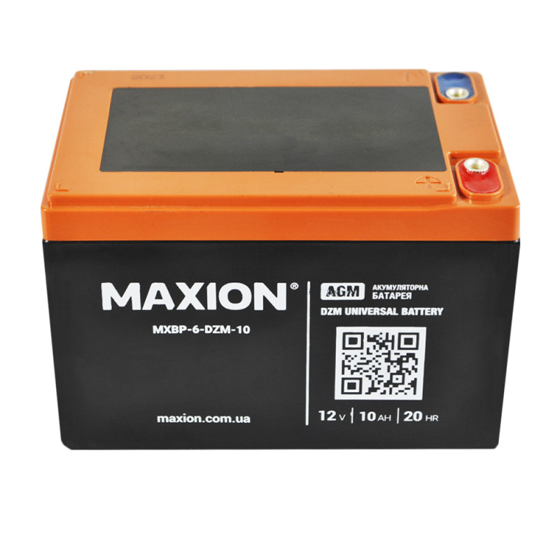 Акумулятор тяговий MAXION MXBT-6-DZM-10 (12V, 10Ah, +/-)