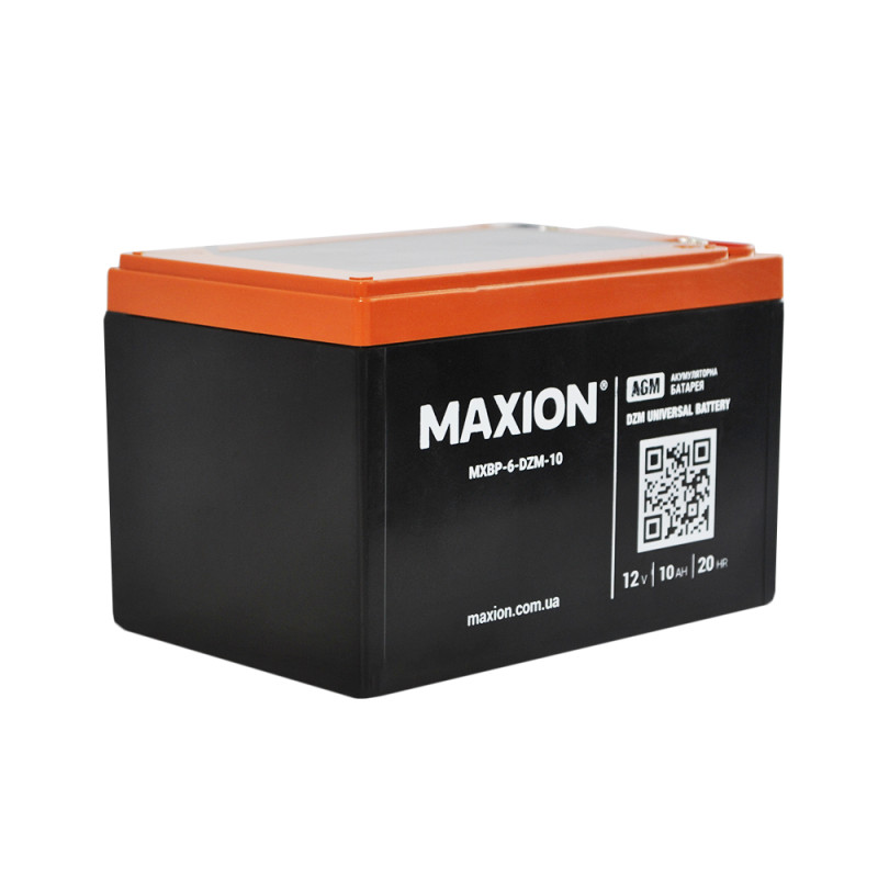 Акумулятор тяговий MAXION MXBT-6-DZM-10 (12V, 10Ah, +/-)