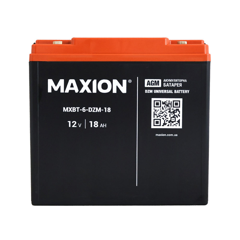 Акумулятор тяговий MAXION MXBT-6-DZM-18 (12V, 18Ah, -/+)