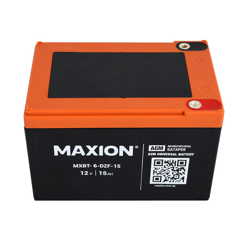 Акумулятор тяговий MAXION MXBT-6-DZF-15 (12V, 15Ah, +/-)