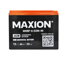 Акумулятор тяговий MAXION MXBT-6-DZM-40 (12V, 40Ah, +/-)