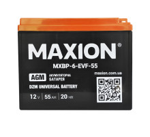 Акумулятор тяговий MAXION MXBT-6-EVF-55 (12V, 55А)