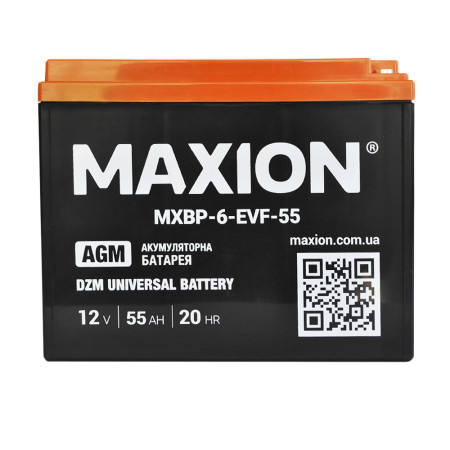 Акумулятор тяговий MAXION MXBT-6-EVF-55 (12V, 55А)