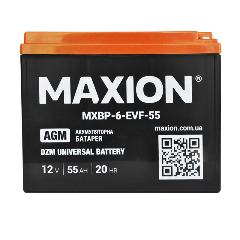 Акумулятор тяговий MAXION MXBT-6-EVF-55 (12V, 55А)