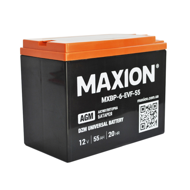 Акумулятор тяговий MAXION MXBT-6-EVF-55 (12V, 55А)