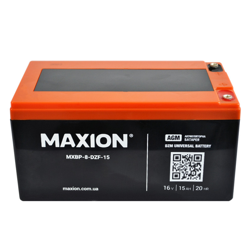 Акумулятор тяговий MAXION MXBT-8-DZF-15 (16V, 15Ah, +/-)