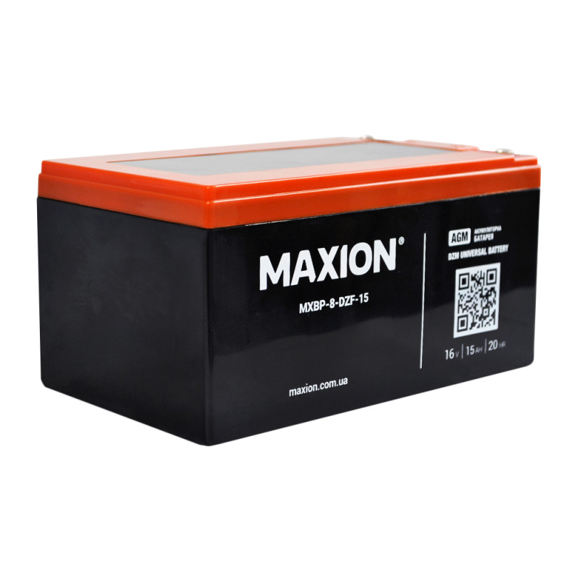 Акумулятор тяговий MAXION MXBT-8-DZF-15 (16V, 15Ah, +/-)