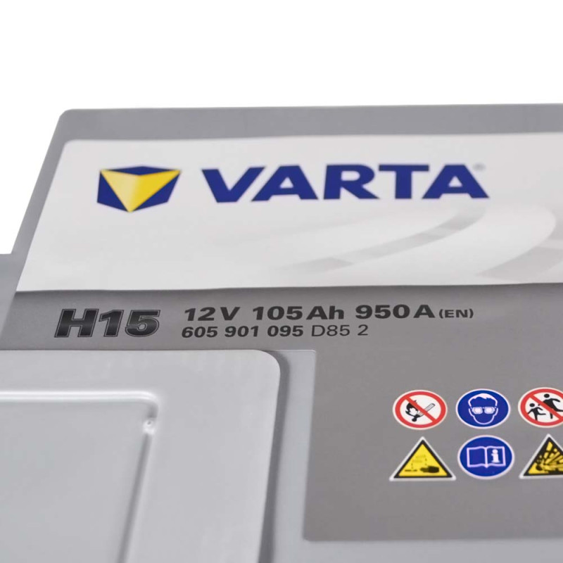 Автомобільний акумулятор VARTA Silver Dynamic AGM (H15) 105Ah 950А R+ (L6)