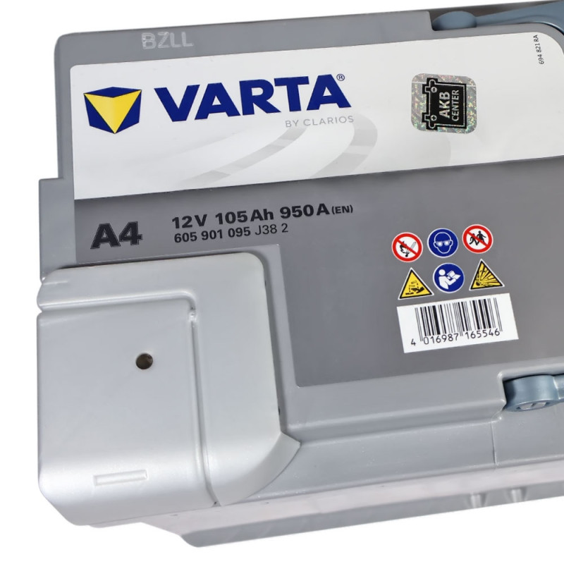 Автомобільний акумулятор VARTA Silver Dynamic AGM (A4) 105Ah 950А R+ (L6)