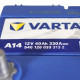 Автомобільний акумулятор VARTA Blue Dynamic Asia (A14) 40Ah 330А R+ (B19 т. к.)