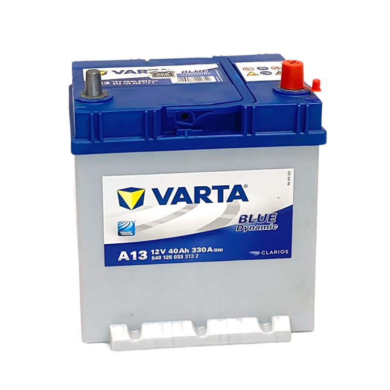 Автомобільний акумулятор VARTA Blue Dynamic Asia (A13) 40Ah 330A R+ (B19 т. к.+нижн.кр)