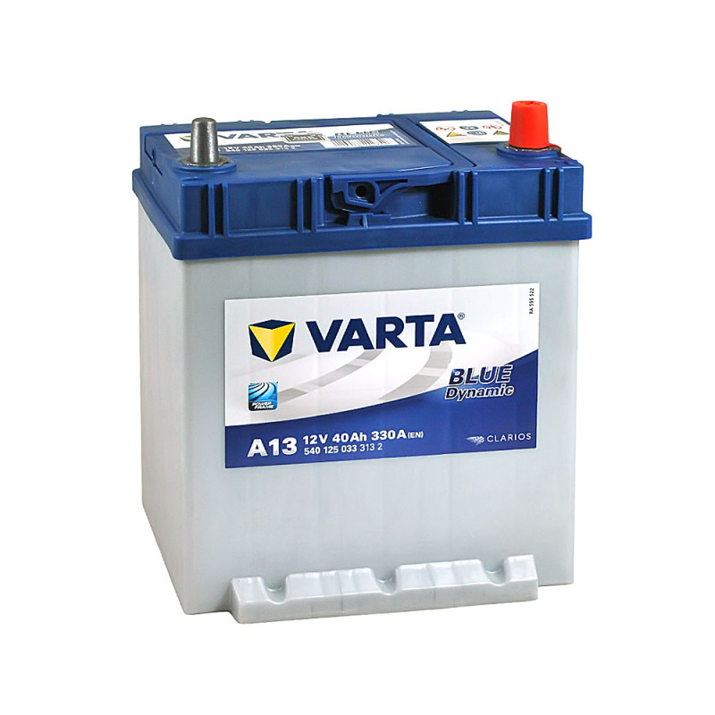 Автомобільний акумулятор VARTA Blue Dynamic Asia (A13) 40Ah 330A R+ (B19 т. к.+нижн.кр)