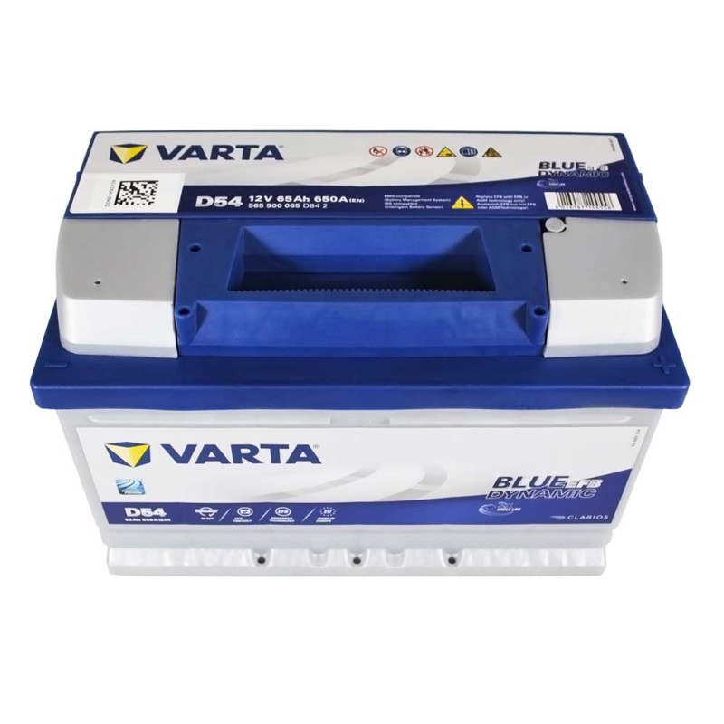 Автомобільний акумулятор VARTA Blue Dynamic EFB (D54) 65Ah 650A R+ (LB3) (h=175)