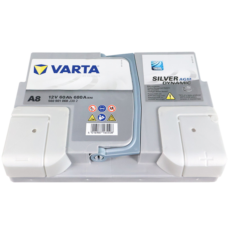 Автомобільний акумулятор VARTA Silver Dynamic AGM (A8) 60Ah 680А R+ (L2)