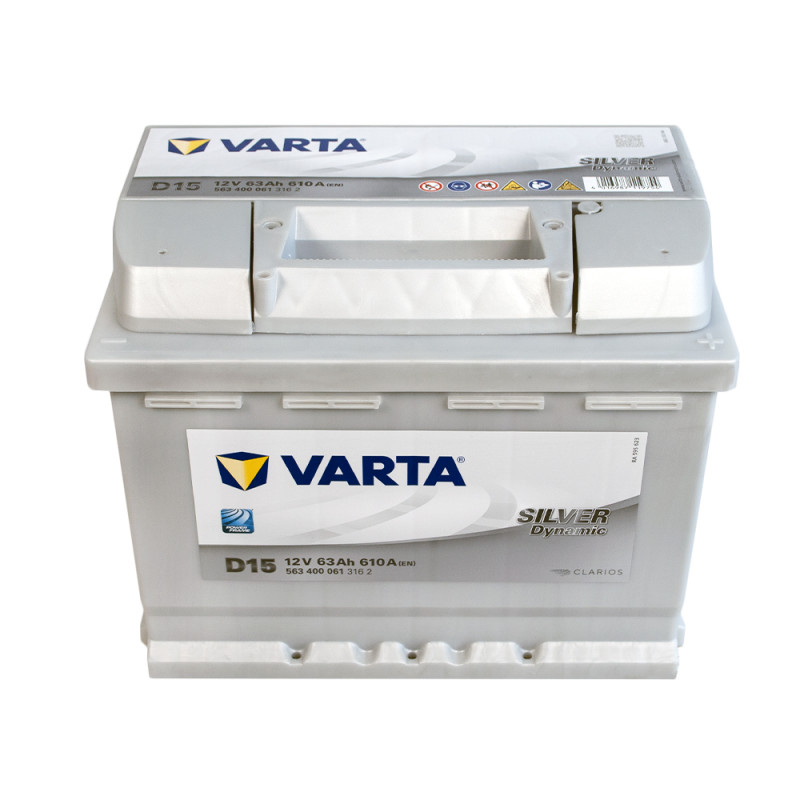 Автомобільний акумулятор VARTA Silver Dynamic (D15) 63Ah 610A R+ (L2)