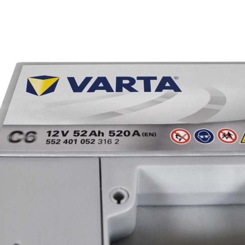 Автомобільний акумулятор VARTA Silver Dynamic (C6) 52Ah 520А R+ (LB1) (h=175)