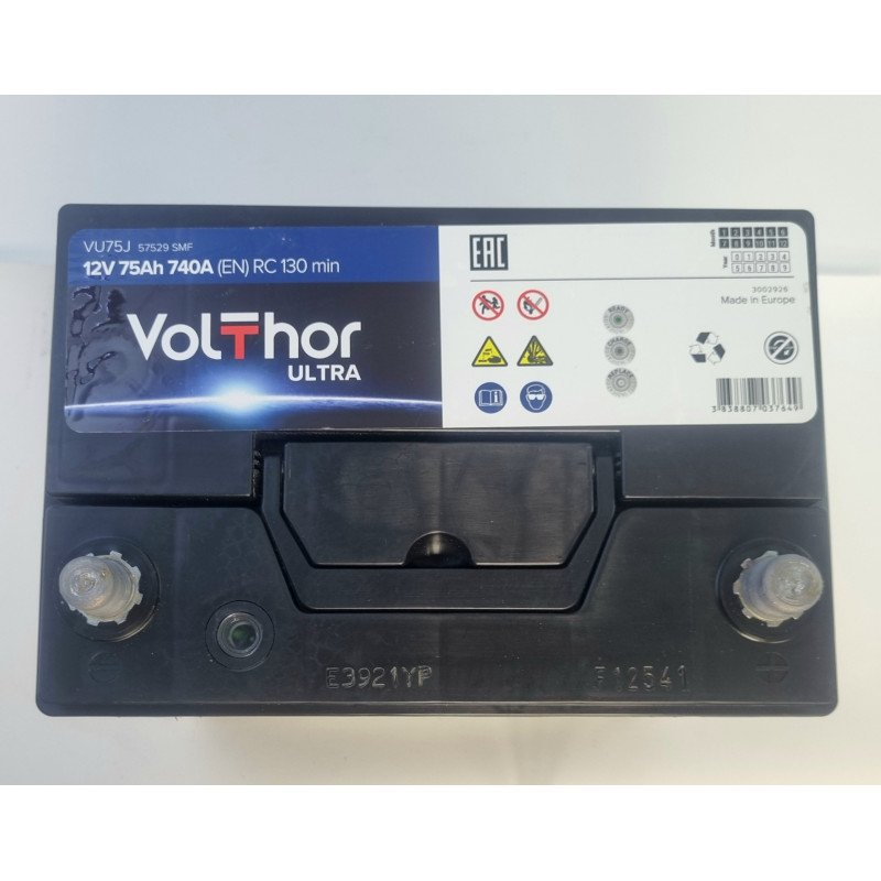 75 Ач (0)  азия  VolThor TAB