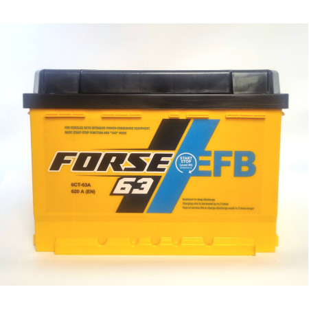 Автомобільний акумулятор Forse (WESTA) EFB 63Ah 620A R+