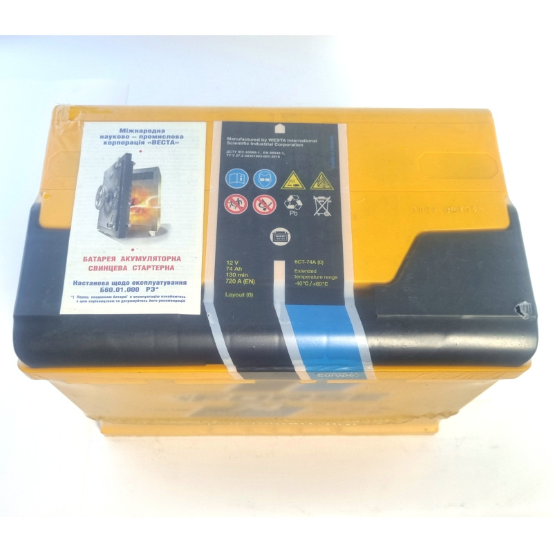 Автомобільний акумулятор Forse (WESTA) 74Ah 720A R+