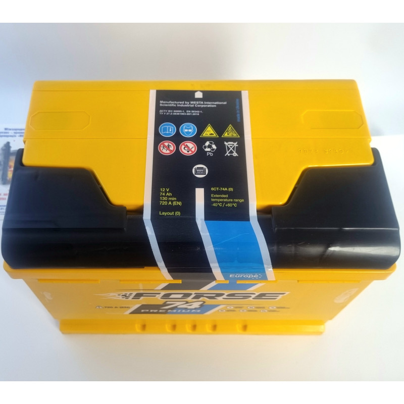 Автомобільний акумулятор Forse (WESTA) 74Ah 720A R+