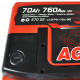 Автомобільний акумулятор ZAP AGM 70Ah 760A R+ (L3) (570 02)