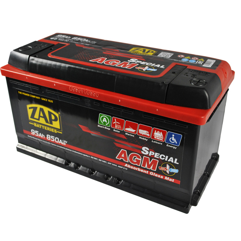 Автомобільний акумулятор ZAP AGM 95Ah 850A R+ (L5) (595 02)