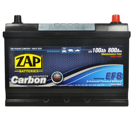 Автомобільний акумулятор ZAP Carbon Start Stop EFB  Asia 100Аh 800А R+ (D31) (600 46)