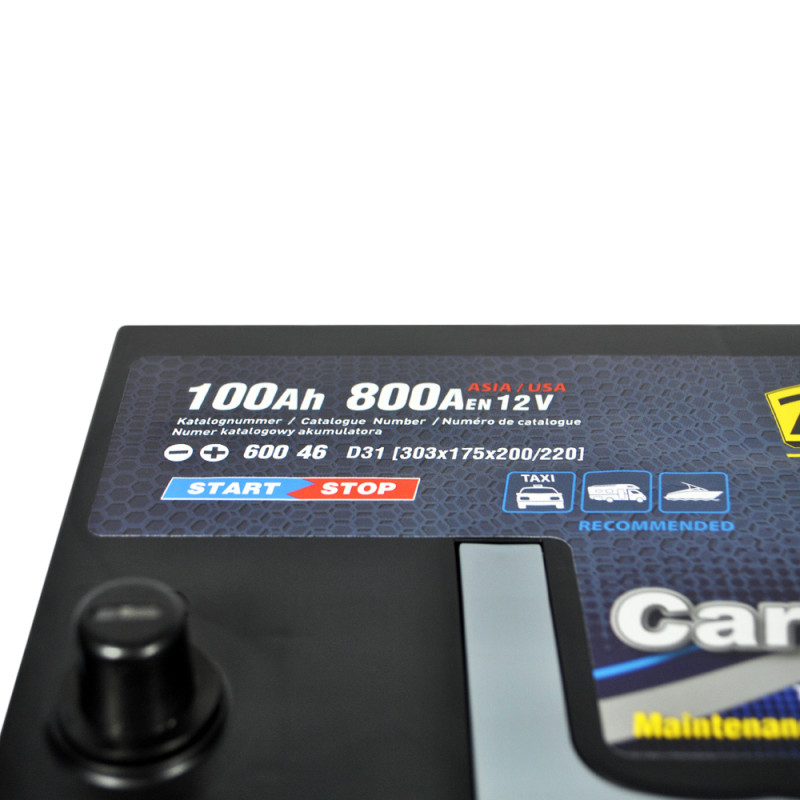 Автомобільний акумулятор ZAP Carbon Start Stop EFB  Asia 100Аh 800А R+ (D31) (600 46)