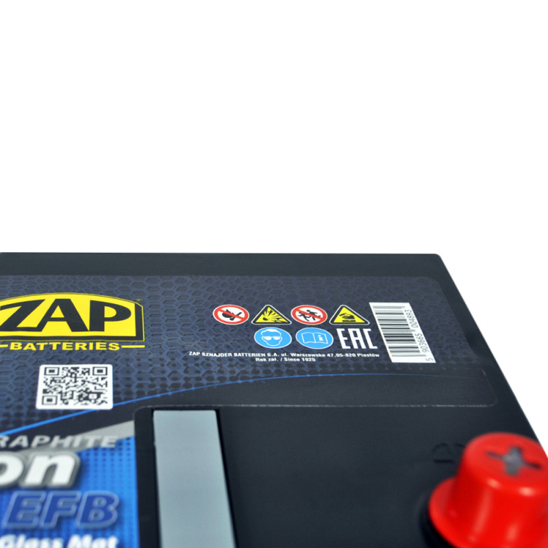 Автомобільний акумулятор ZAP Carbon Start Stop EFB  Asia 100Аh 800А R+ (D31) (600 46)
