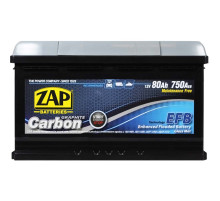 Автомобільний акумулятор  ZAP Carbon EFB  80Аh 750А R+ (580 08) (L4B)(h=175)