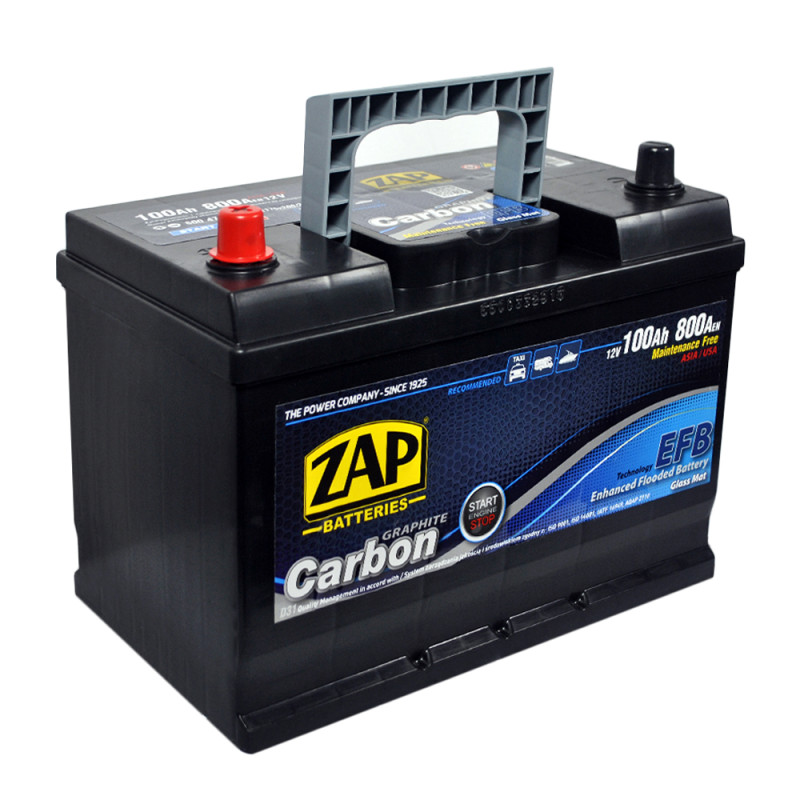 Автомобільний акумулятор ZAP Carbon Start Stop EFB Asia 100Аh 800А L+ (D31) (600 47)