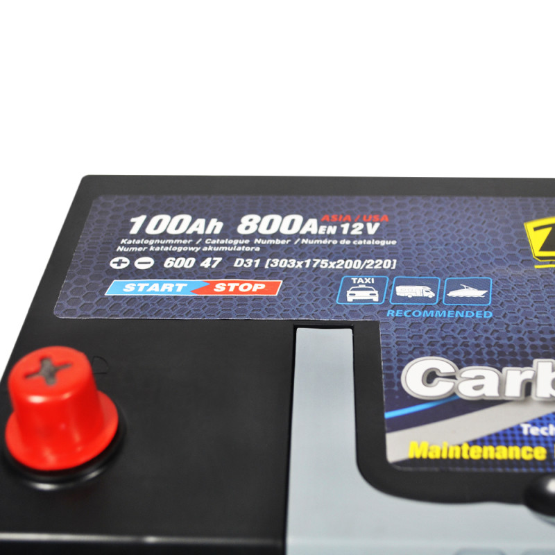 Автомобільний акумулятор ZAP Carbon Start Stop EFB Asia 100Аh 800А L+ (D31) (600 47)