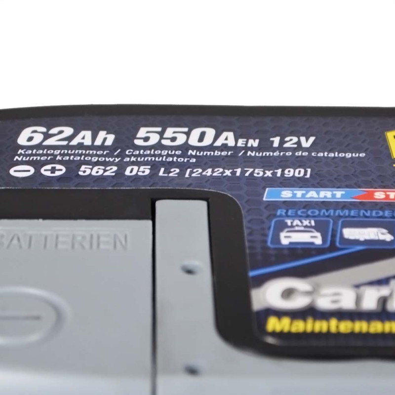 Автомобільний акумулятор ZAP Carbon EFB 62Ah 560A R+ (562 05) (L2)