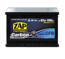 Автомобільний акумулятор ZAP Carbon EFB 62Ah 560A R+ (562 05) (L2)