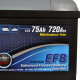 Автомобільний акумулятор ZAP Carbon EFB 75Ah 720A R+ (575 08) (LB3)(h=175)