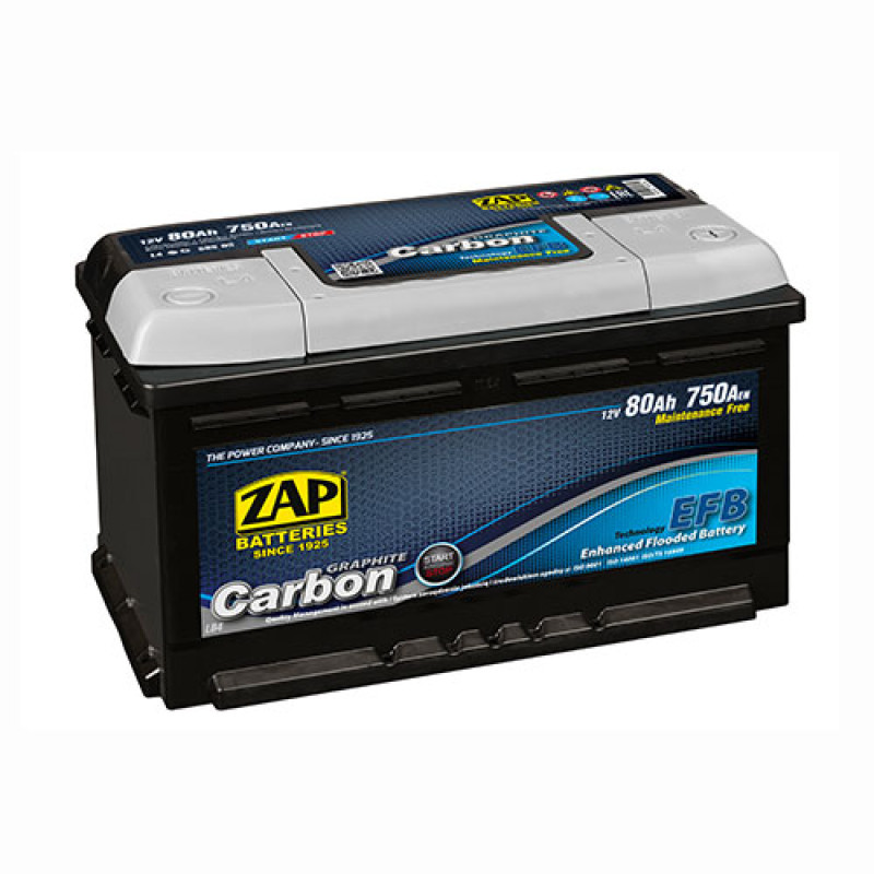 Автомобільний акумулятор ZAP Carbon EFB 77Аh 750А R+ (577 05) (L3)
