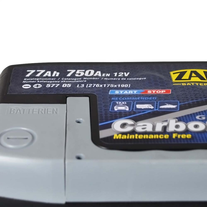 Автомобільний акумулятор ZAP Carbon EFB 77Аh 750А R+ (577 05) (L3)