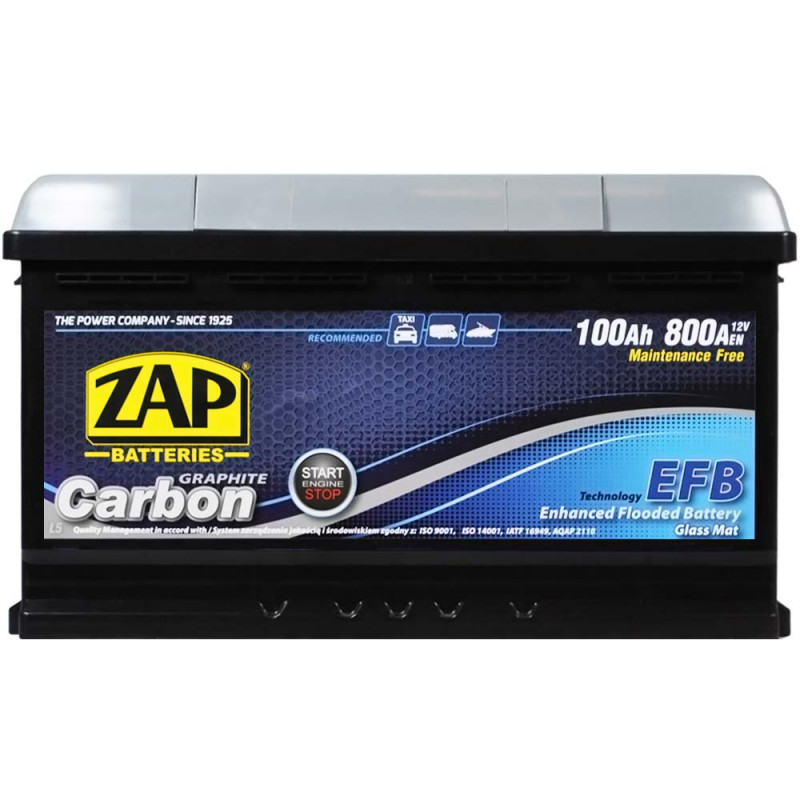 Автомобільний акумулятор ZAP Carbon EFB 100Аh 800А R+ (600 05) (L5)