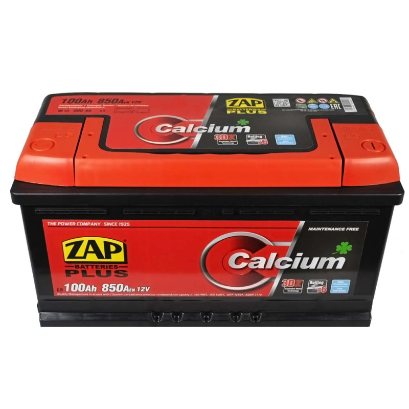 Автомобільний акумулятор ZAP Plus 100Ah 850A R+ (600 95) (L5)