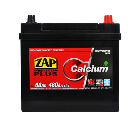 Автомобільний акумулятор ZAP Plus Calcium Asia (560 68) (D23) 60Аh 480А R+