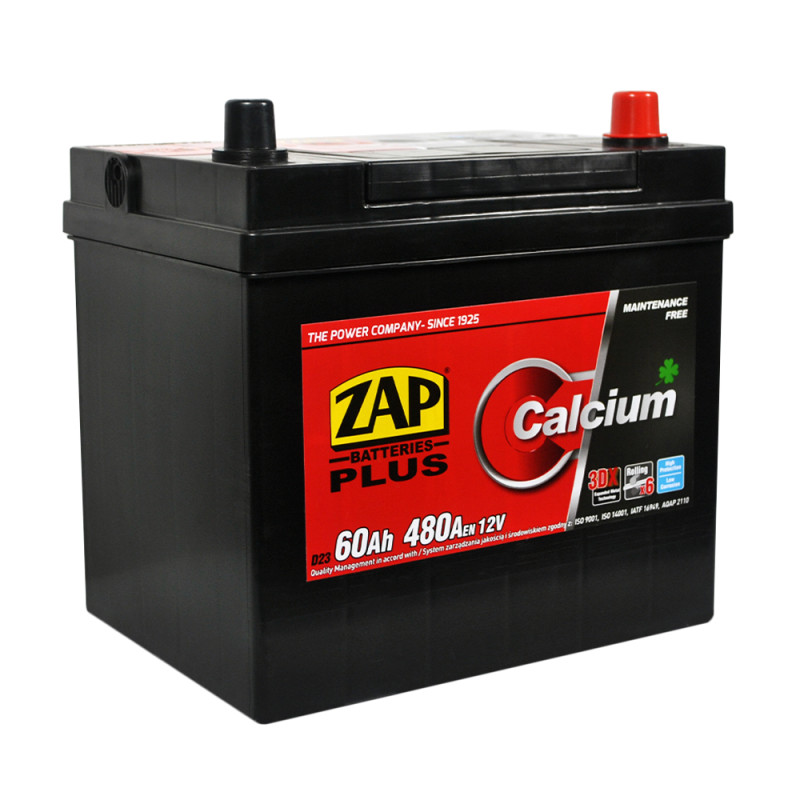 Автомобільний акумулятор ZAP Plus Calcium Asia (560 68) (D23) 60Аh 480А R+
