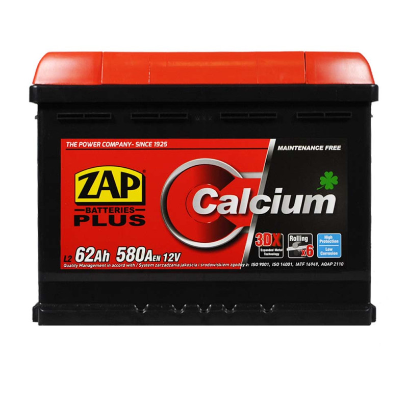 Автомобільний акумулятор ZAP Plus 62Ah 580A L+ (562 96) (L2)