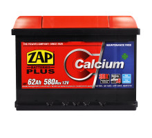 Автомобільний акумулятор ZAP Plus 62Ah 580A R+ (562 98) (LB2)(h=175)