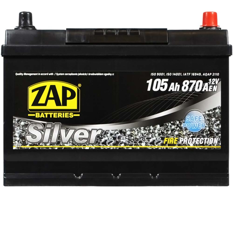 Автомобільний акумулятор ZAP Silver Calcium Asia (605 A0) (D31) 105Аh 870А R+