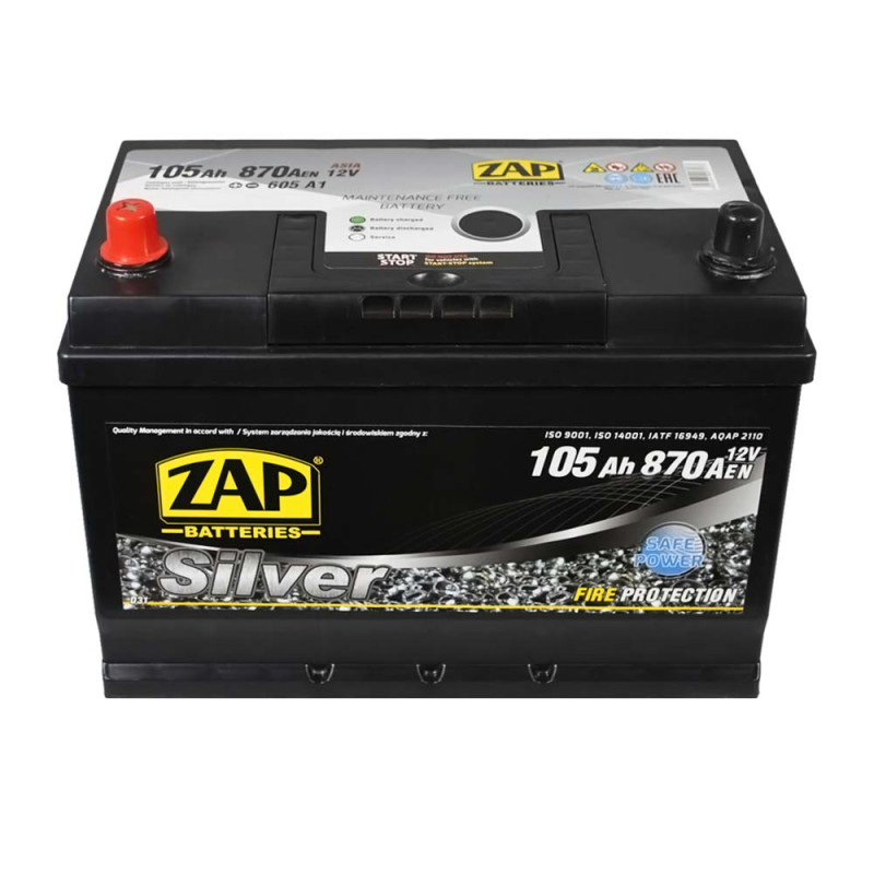 Автомобільний акумулятор ZAP Silver Calcium Asia (605 A1) (D31) 105Аh 870А L+