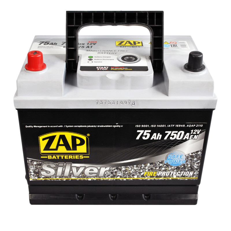 Автомобільний акумулятор ZAP Silver Calcium Asia (575 A1) (D26) 75Аh 750А L+