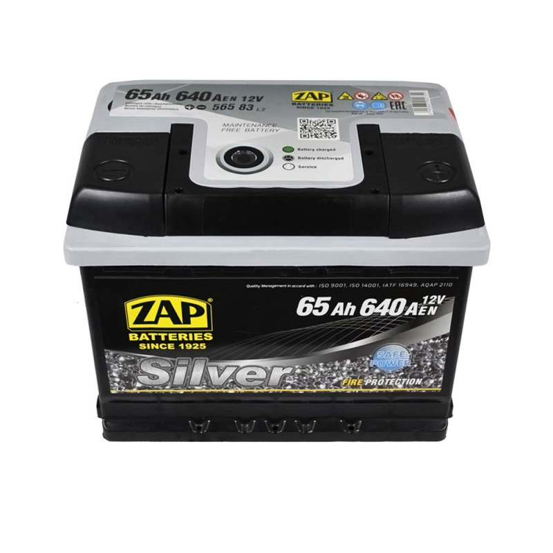 Автомобільний акумулятор ZAP Silver 65Ah 640A R+ (565 83) (L2)