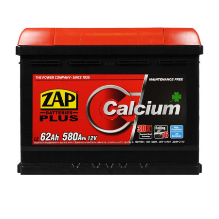Автомобільний акумулятор ZAP Plus 62Ah 580A R+ (562 95) (L2)